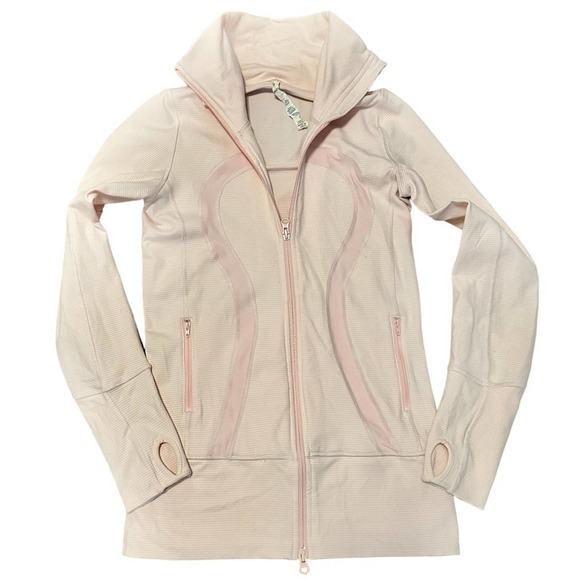 lululemon athletica Jackets & Blazers - Lululemon In Stride Align Logo Jacket -  Heathered Pig Pink White, 4 US